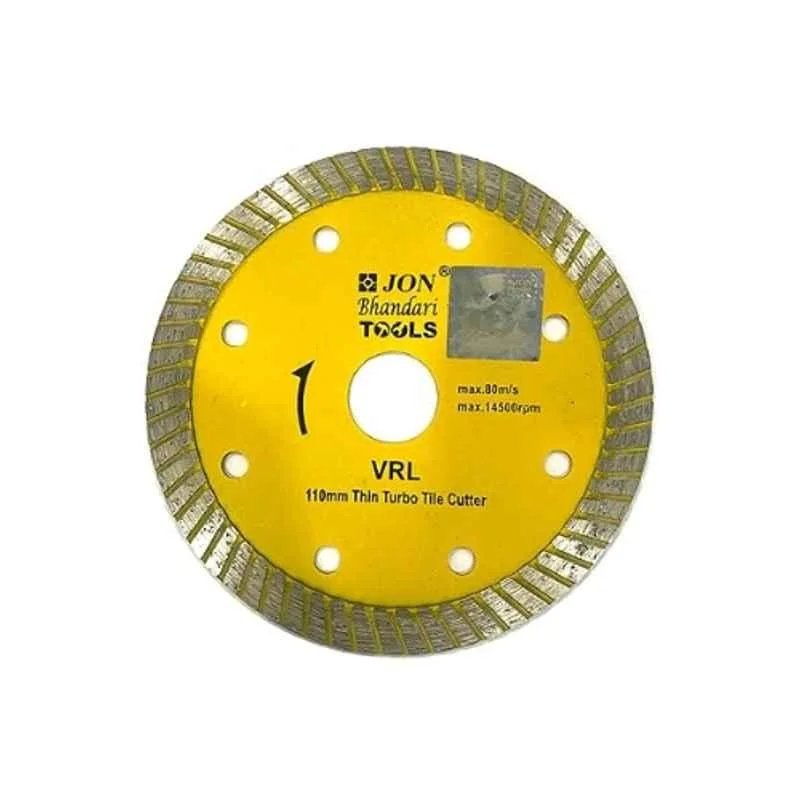 Jon Bhandari 4 inch Super Thin Turbo Zero Chipping Tile Cutter Blade for Precise Cutting of Tiles, Ceramic, Marble & Granite, STTB