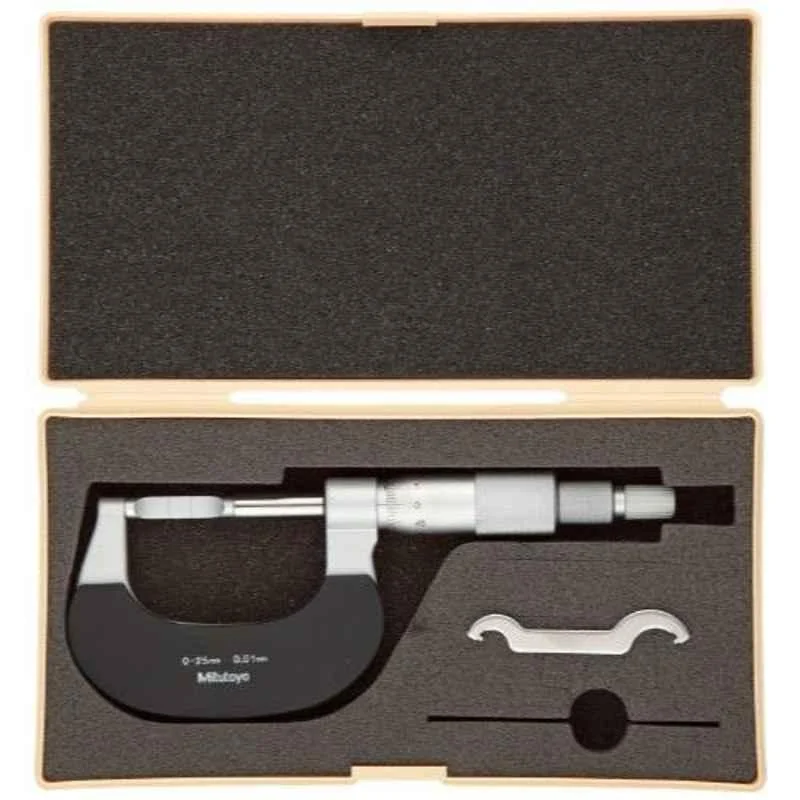 Mitutoyo 0-25mm Ratchet Stop Blade Micrometer, 122-111