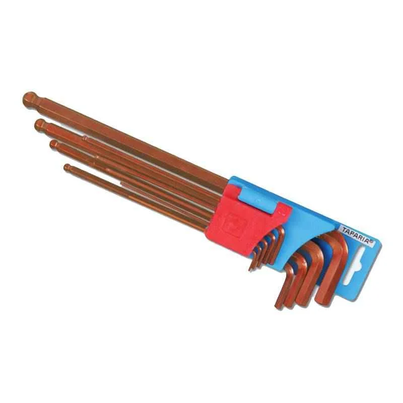 Taparia 10 Pcs Extra Long Ball Point Allen Keys Set, KBHI 10X