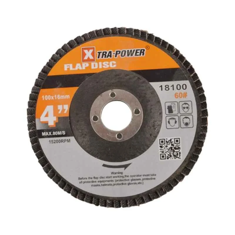 Xtra Power 100x16mm Metal Black Flap Disc (Pack of 10)