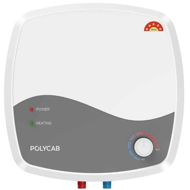 Polycab Superia 10 Litre 2000W Plastic White & Grey 5 Star Storage Water Geyser, HWHSVPB031P