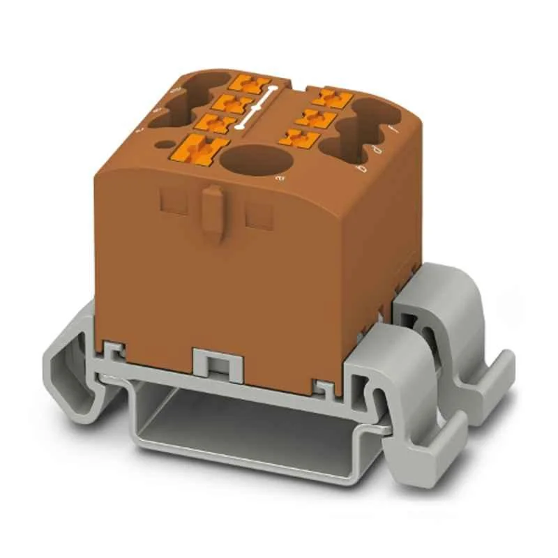 Phoenix Contact PTFIX 6/6X2,5-NS35A BN 690V Polyamide Brown Distribution Block, 3273208