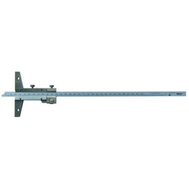Mitutoyo 0-300mm Caliper Type Vernier Depth Gauge with Fine Adjustment Feature, 527-103