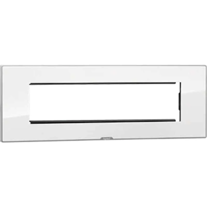Legrand Myrius 6 Module Ice White Cover Plate with Frame, 6795 26