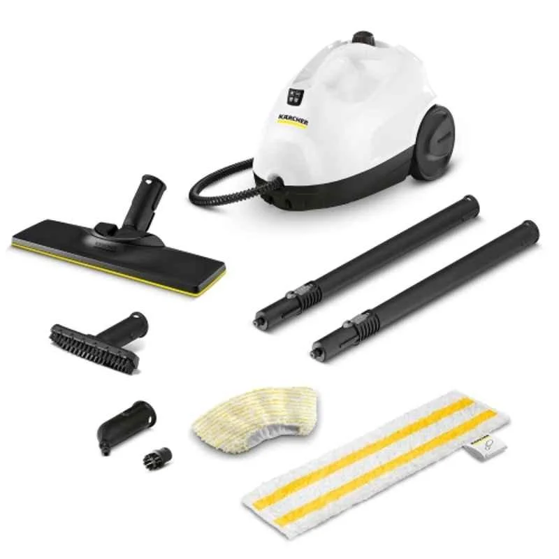 KARCHER SC 2 EasyFix Steam Cleaner, 1500W, 3.2 Bar Pressure, 1200L Steam/L Water, EasyFix Floor Kit, Ideal for Home Use, White 1.512-607.0