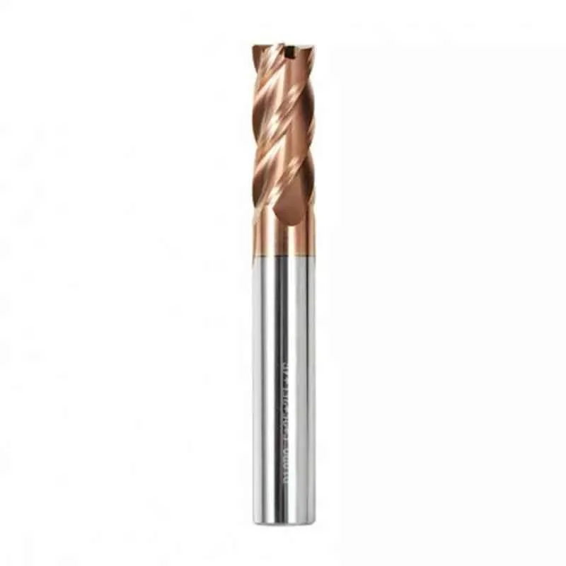 Dolphin 12mm 2/4 Flute 55 HRC Flat Solid Carbide End Mill, Overall Length: 75 mm