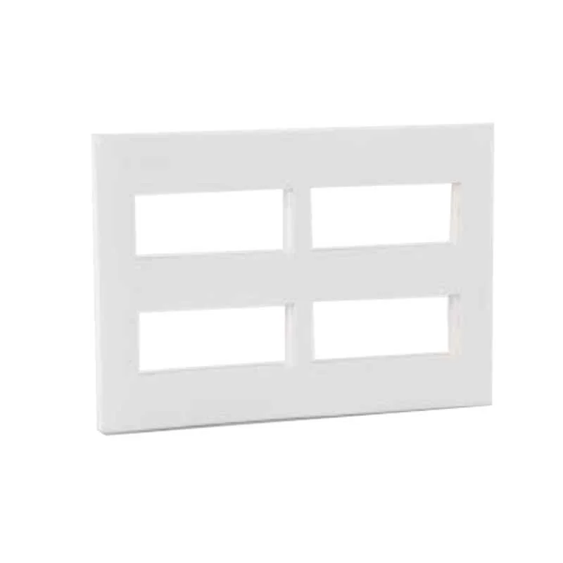 Legrand Mylinc 16 Module White Cover Plate with Support Frame, 6755 73