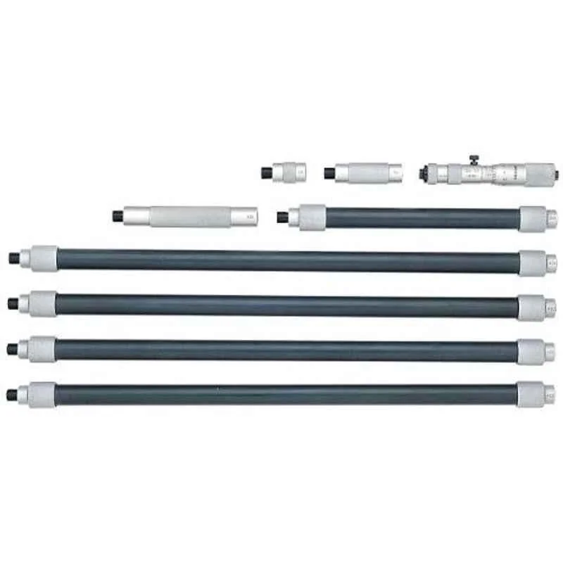 Mitutoyo 100-2100mm Extension Pipe Type Tubular Vernier Inside Micrometer with 8 Pcs Extension Pipe, 139-177