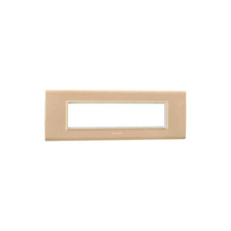 Legrand Allzy 6 Module Polycarbonate Matt Gold Cover Plate with Frame, 681337