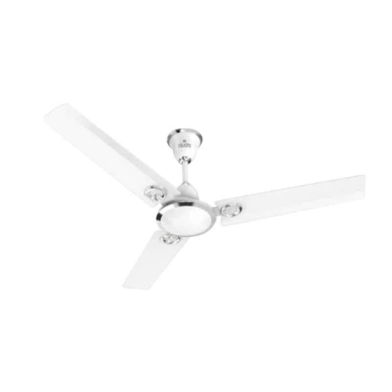Polycab Elanza 75W 400rpm Pearl White Premium Ceiling Fan, FCEPRST006M, Sweep: 1200 mm