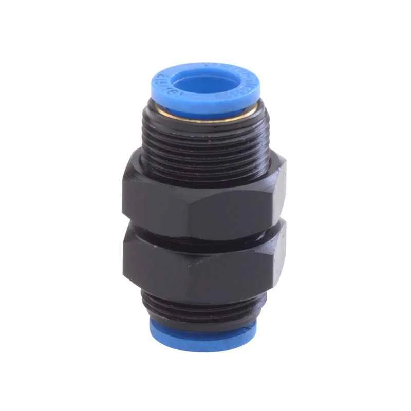 Janatics 8mm Bulk Head Union, WP2500808, Length: 34 mm