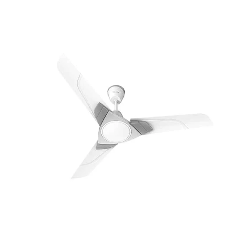 Polycab Aereo Plus 52W 400rpm Pearl White & Cloud Grey Silver Ceiling Fan 3 Years Warranty, Sweep: 1200 mm, FCEPRST336M