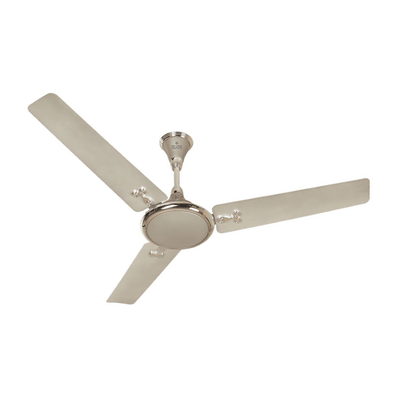 Polycab India Glory Purocoat 75W 400rpm Pearl Silver Ceiling Fan, Sweep: 1200 mm