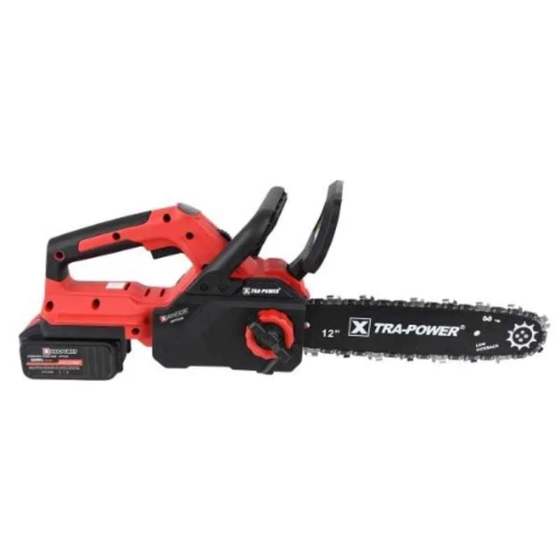 Xtra Power 21V 12 inch Red & Black 26Ah Cordless Chain Saw, XPT-539