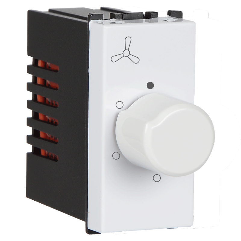 Havells 1 Module Polycarbonate White Step Fan Regulator, AHFRFXW004