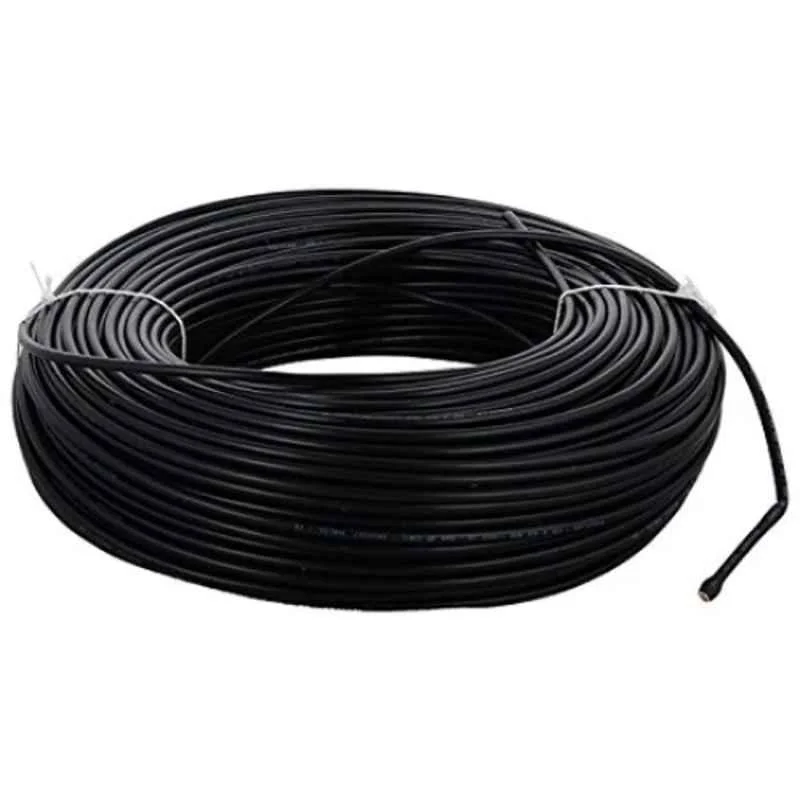 Polycab 0.75 Sqmm 1.1kV 3 Core Copper PVC Insulated FR Black Wire, Length: 100 m