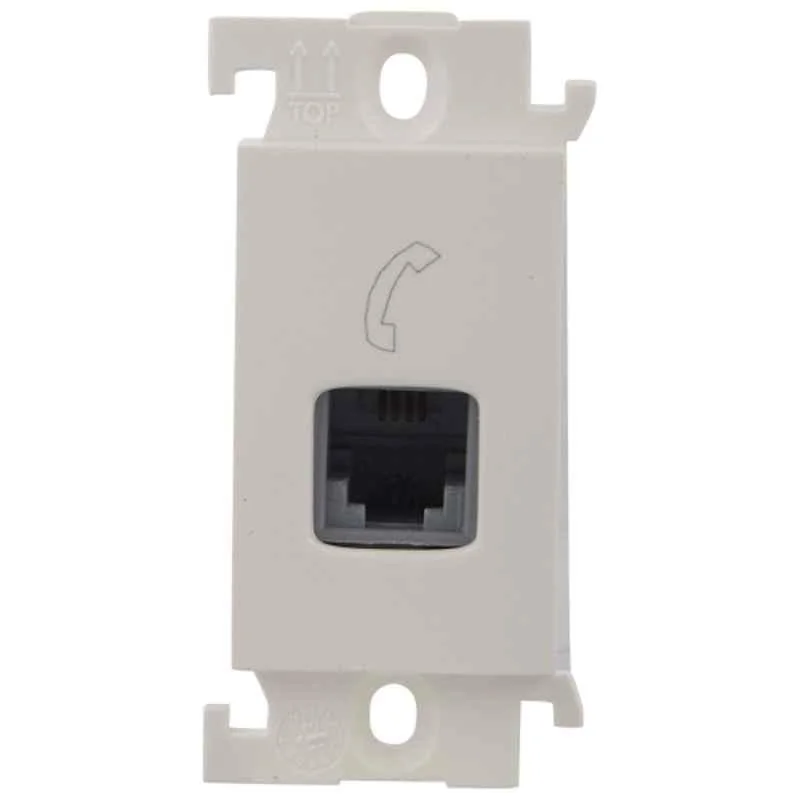 Legrand Mylinc RJ11 1 Module White Telephone Socket, 6755 41