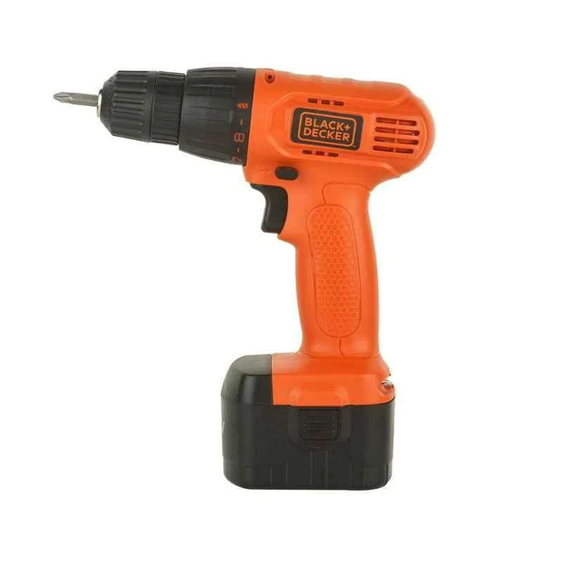 Black & Decker 10mm 12V Ni-Cd Cordless Drill Driver Kit With 2 Batteries, CD121B2