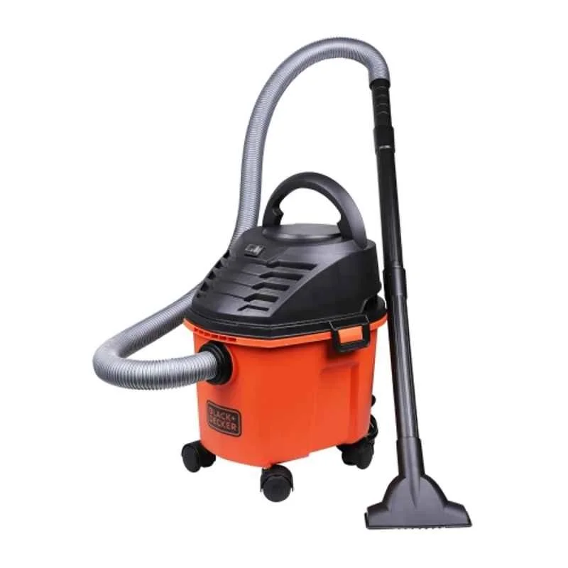 Black & Decker 1000W 8 Litre Red & Black Canister Vacuum Cleaner with Castor Wheels, BDWD08-B1