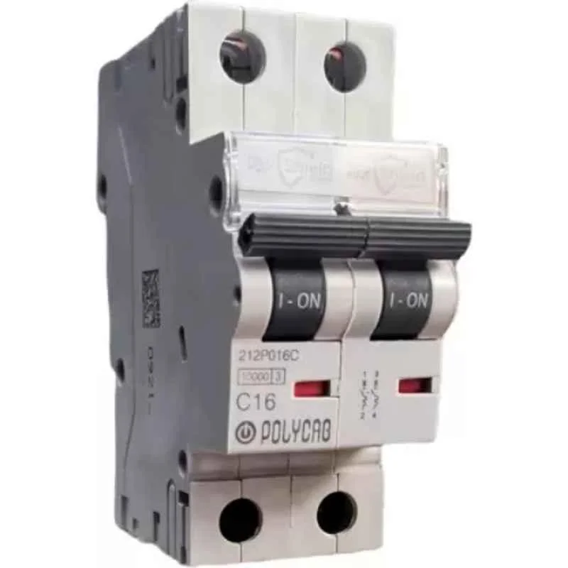Polycab Polyshield 16A C Curve Double Pole MCB, GMM202P003