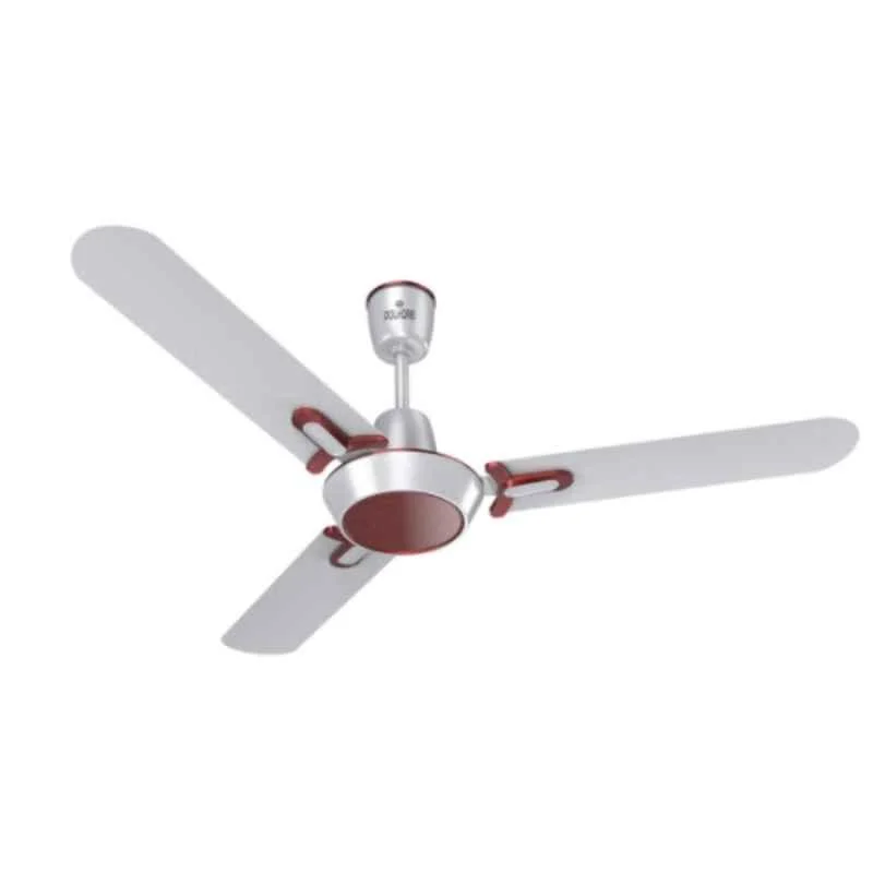 Polycab Regalia Purocoat 75W 400rpm Silver Red Premium Ceiling Fan, FCEPRST236M, Sweep: 1200 mm