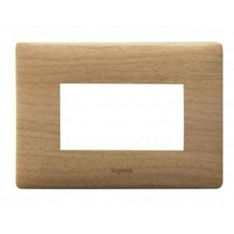 Legrand Mylinc 3 Module Wood Plate, 675632