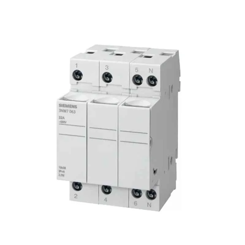 Siemens 32A Single Pole Cylindrical Fuse Holder, 3NW7013, Size: 10x38 mm