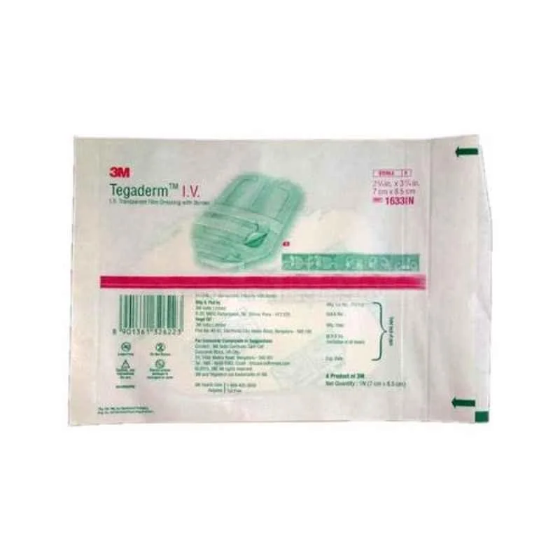 3M Tegaderm IV Transparent Dressing Film, 1633IN (Pack of 100)