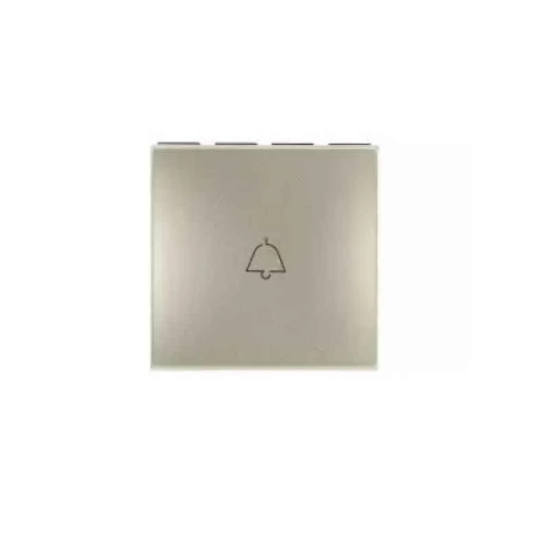 Legrand Arteor 6A 2 Module 1 Way Single Pole Champagne Bell Push Button, 5748 24