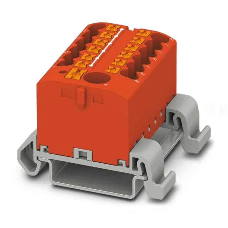 Phoenix Contact PTFIX 6/12X2,5-NS35A RD 690V Polyamide Red Distribution Block, 3273224