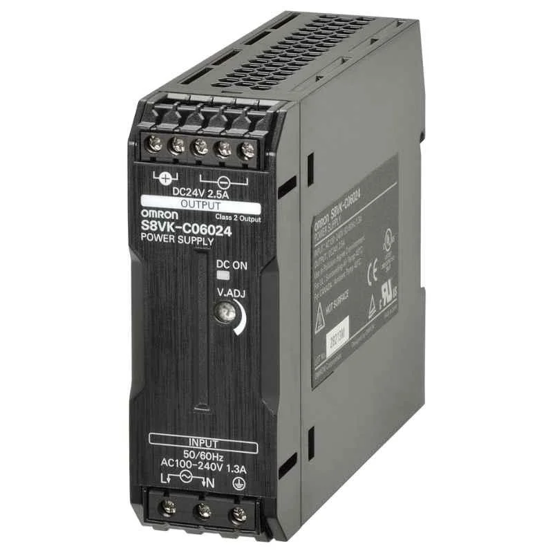 Omron 60W 2.5A Single Phase SMPS, S8VK-C06024