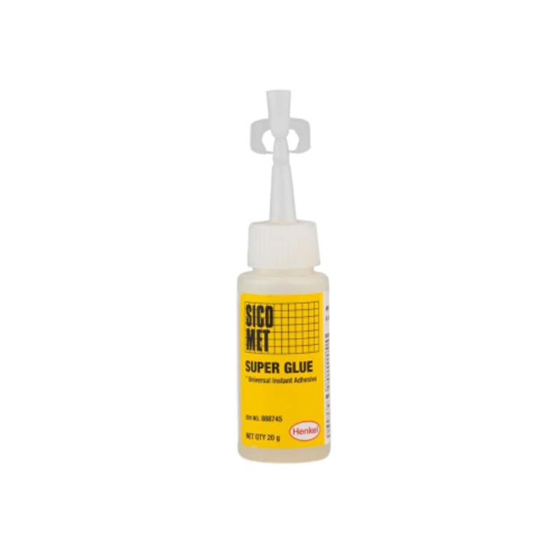 Sicomet Super Instant Adhesive 20g, General Purpose Adhesive, Bonds Plastic, Elastomer, Metal & Composites, Clear, Fast Curing