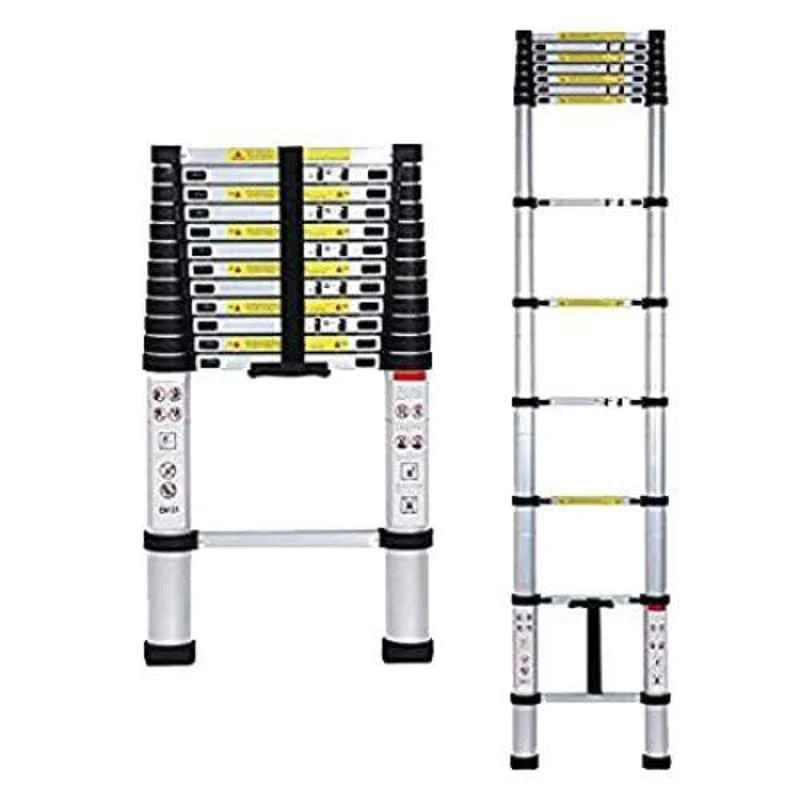 Champion 14.45ft 150kg Aluminium Silver & Black Ultra-Stable Folding Telescopic Ladder
