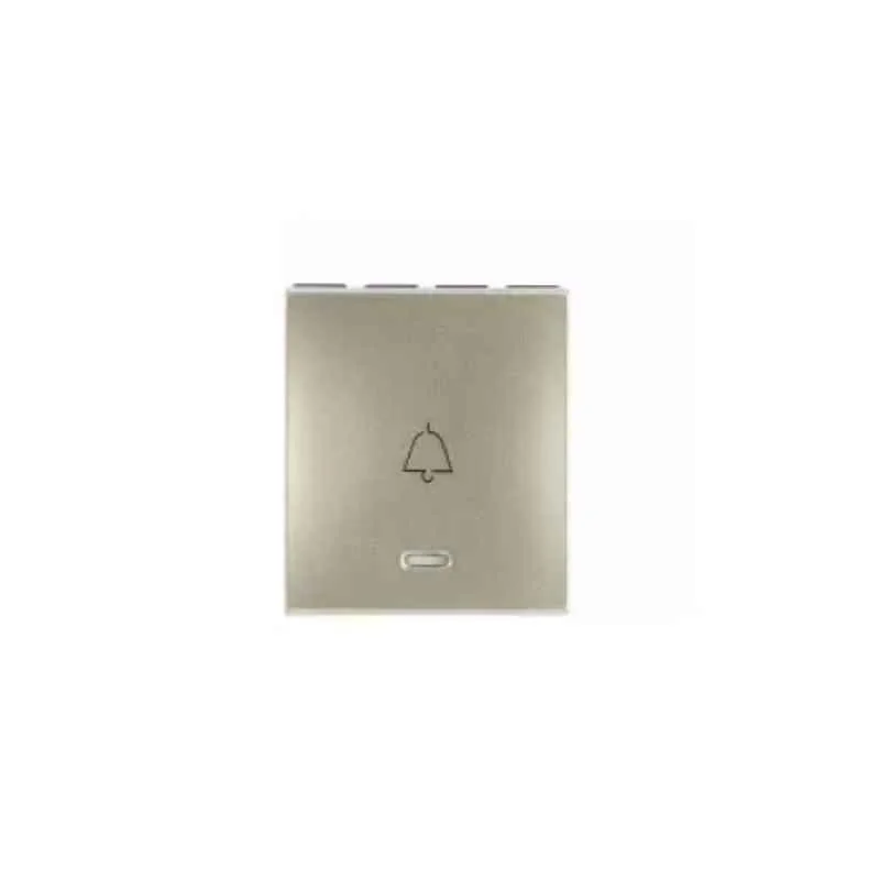Legrand Arteor 6A 2 Module 1 Way Single Pole Champagne Bell Push Button with Indicator, 5748 26