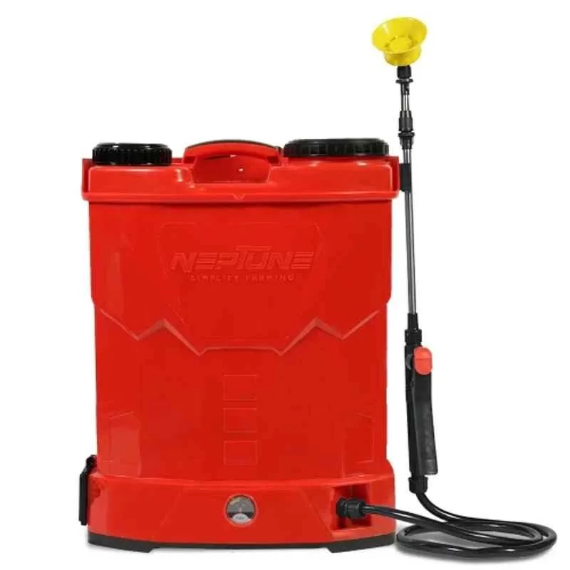 Neptune Model-13 12V 12Amp 20 Litre Knapsack Battery Sprayer with Telescopic Lance & 4 Nozzles for Farming & Garden Spraying, Color May Vary, BS/CK/DK/VN-13