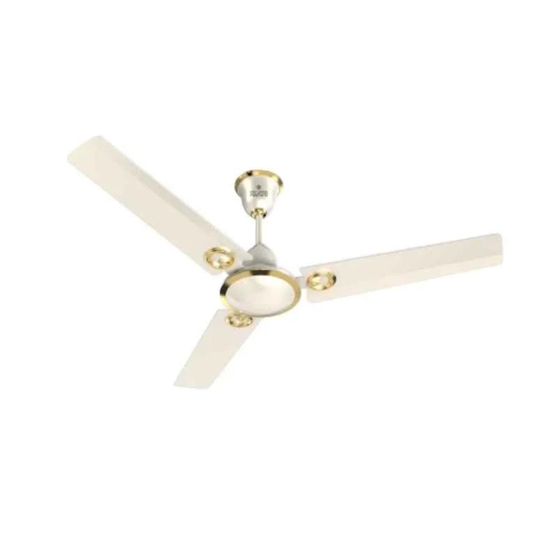 Polycab Elanza 75W 400rpm Pearl lvory Premium Ceiling Fan, FCEPRST007M, Sweep: 1200 mm