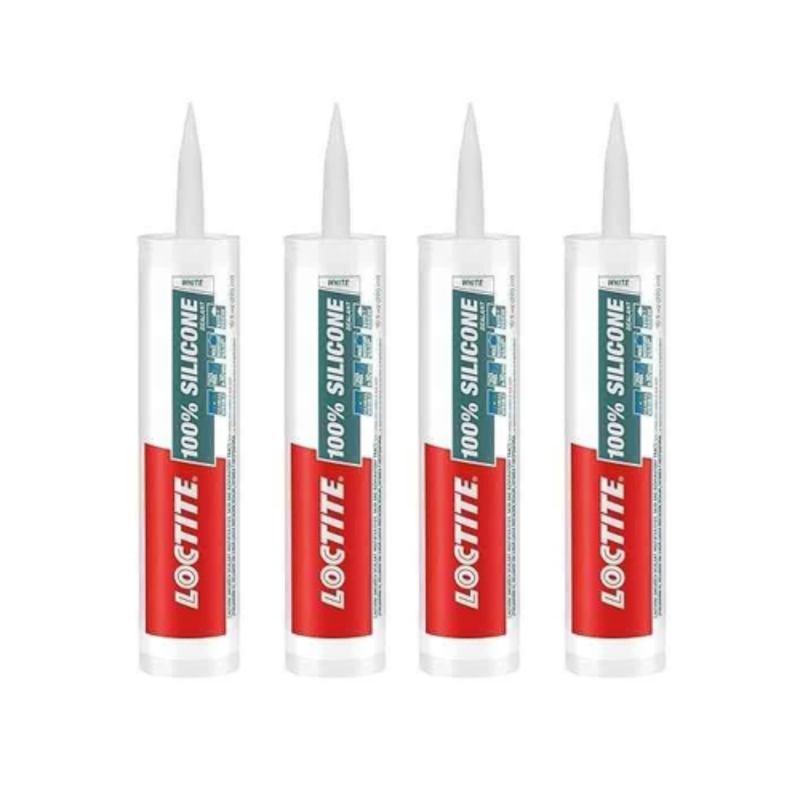 Loctite 260ml 100% Silicone Waterproof White Sealant (Pack of 4)