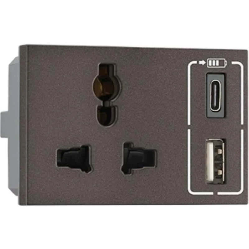 Legrand Myrius Nextgen 3100mA Multistandard Combi Twin USB Socket with Type A & Type C, 679493