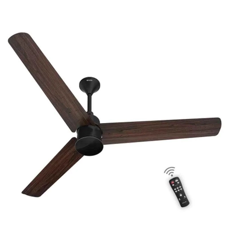 Polycab Silencio Mini 35W 370rpm 5 Star 3 Blade Walnut Wood BLDC Ceiling Fan, Sweep: 1200 mm, FCESPST017M
