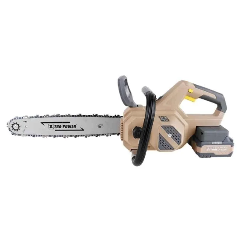 Xtra Power 16 inch 3Ah Cordless Heavy Duty Chainsaw with 2 Battery & 1 Charger for Wood Cutting & Carpentry Use, XPC-BS-02