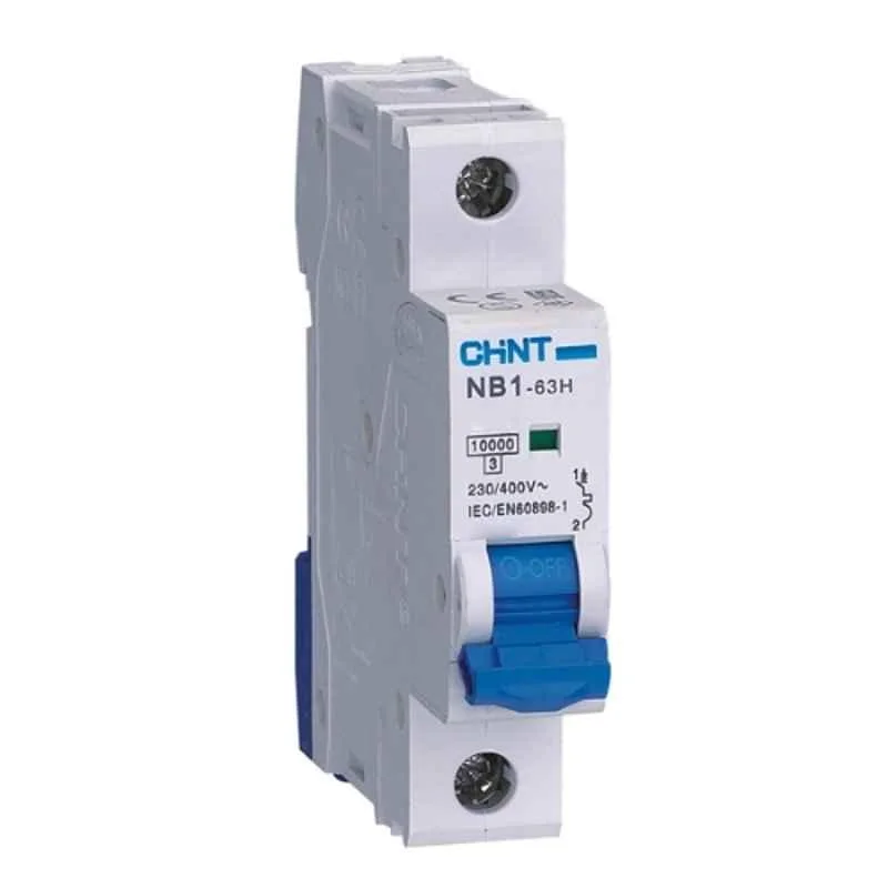 Chint eB 10A 4.5kA C-Curve Single Pole MCB, 186417