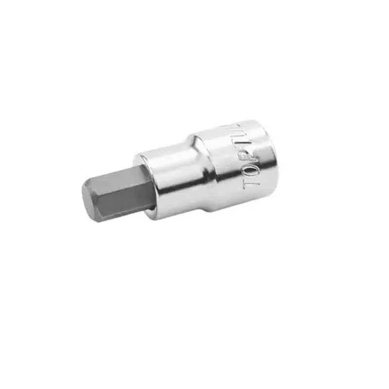 Topul 1/2x7/16 inch 55mm Square Drive Hex Socket Bit, BDDA1614
