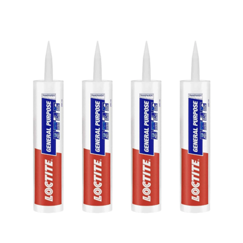 Loctite 260ml General Purpose Transparent Silicone Sealant (Pack of 4)