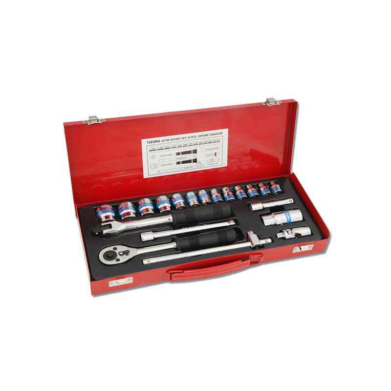 Taparia 20 Pcs 3/8 inch Square Drive Socket Set, S 3/8 H