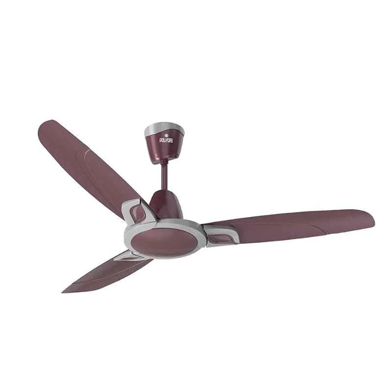 Polycab Purocoat Premium 75W 400rpm Revere Grape Ceiling Fan, FCEPRST285M, Sweep: 1200 mm (Pack of 2)