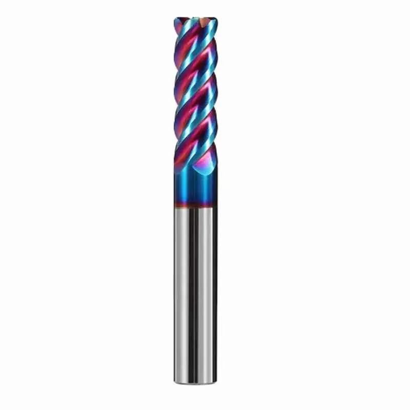 Dolphin 10mm 4 Flute 65 HRC Ball Solid Carbide End Mill, Overall Length: 75 mm