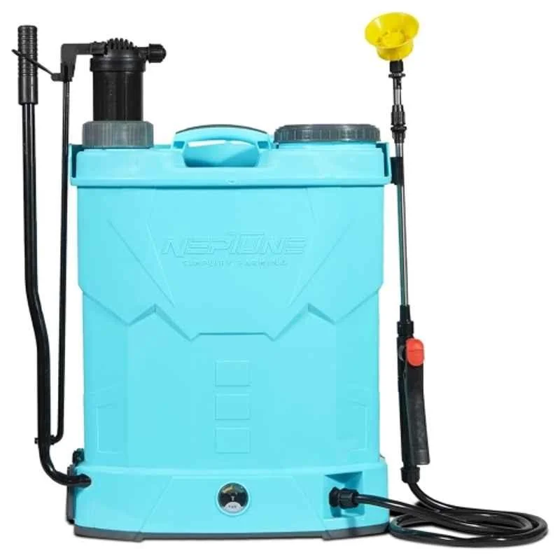 Neptune Model-21 12V 8A 20 Litre 2-in-1 Battery & Manual Knapsack Sprayer with Telescopic Lance & 4 Nozzles Suitable for Agriculture & Garden Spraying Color May Vary, BS/CK/DK/VN-21
