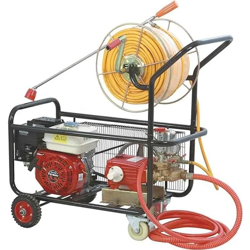 Neptune 6.5HP 4 Stroke Petrol Engine Stainless Steel Agricultural Portable Power Sprayer, 50m Hose Pipe & 90cm Spray Gun Set, HTP-168WH