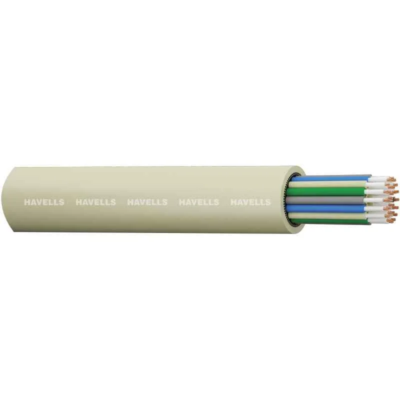 Havells 2 Pairs 0.4mm Unarmoured ATC Telecom Switch Board Cable, WHTTATEL2P40, Length: 180 m