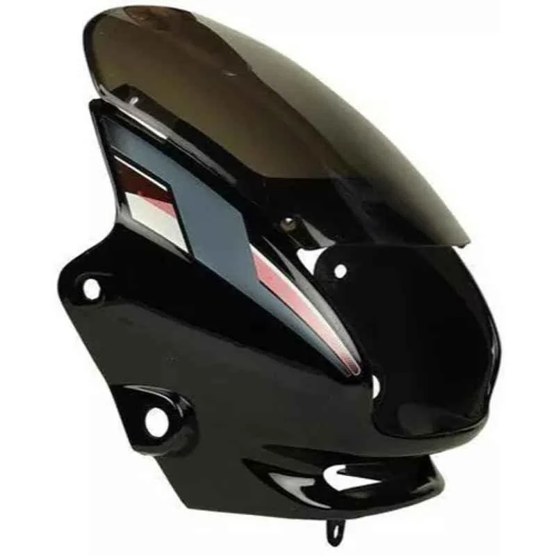 Ultra Headlight Visor for Motocorp Super Splendor Black & Red Uf112A, ULT-LH3NYR